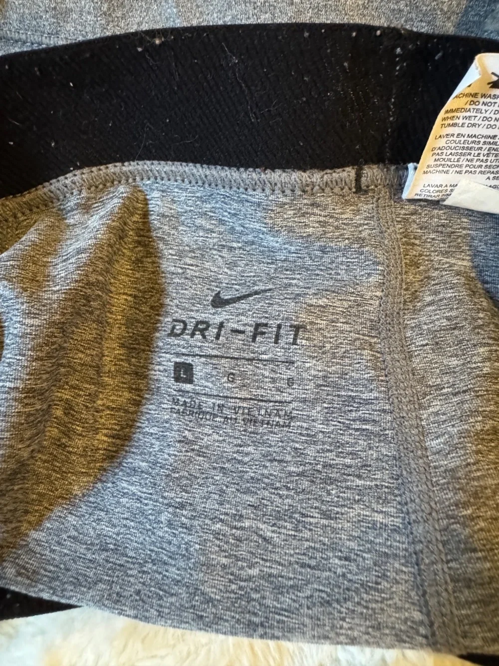 Girls Grey Nike Pro Spandex